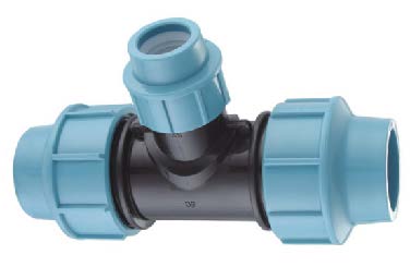 20-110mm Light Blue PP Equal Tee for Irrigation Голубой тройник из полипропилена диаметром 20-110 мм для ирригации
