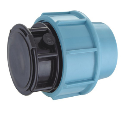 Light blue PP End cap for HDPE Piping Голубая торцевая заглушка из полипропилена для труб из полиэтилена высокой плотности