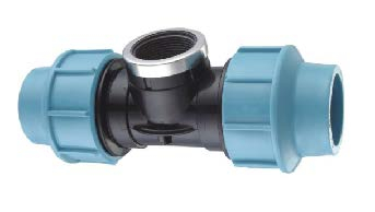 Прочный тройник с внутренней резьбой из полипропилена для надежного Т-образного разветвления труб